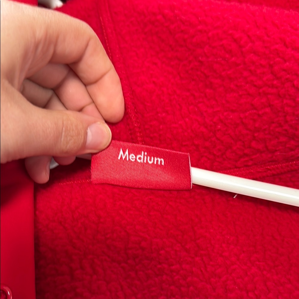 Supreme WINDSTOPPER Zip Up Hooded Sweatshirt - Red (Size Medium) - Picture 8 of 8